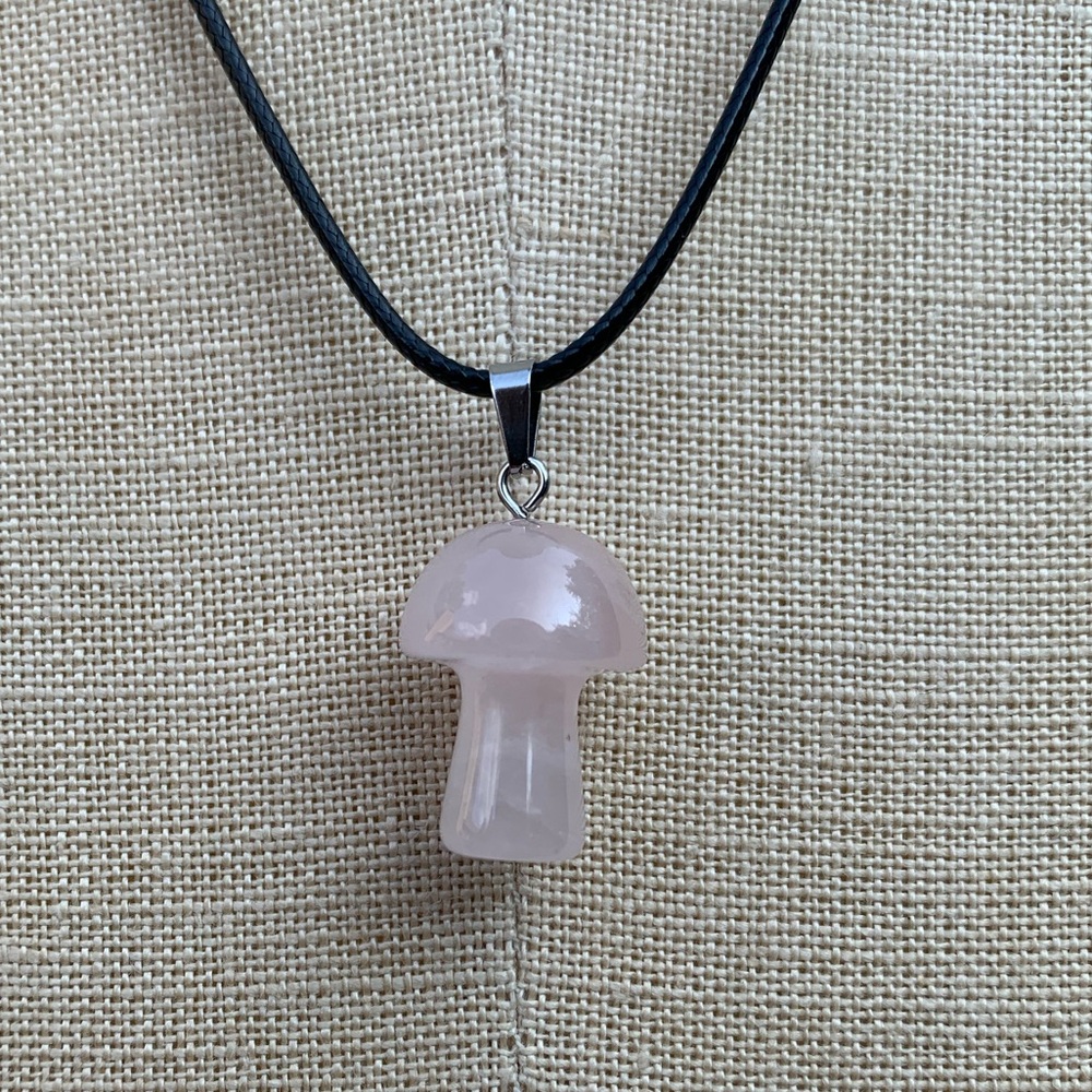 Handmade Genuine Stone Mushroom Amulet Necklace - Picture 8 of 10